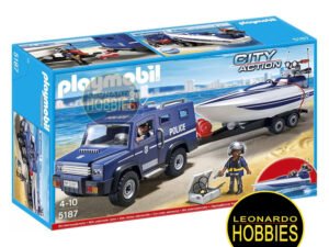 Coche de Policía con Lancha a Motor Playmobil 5187