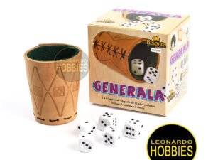 Generala con Cubilete Cuero Natural Bisonte 10102