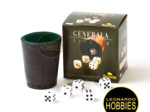 Generala Premium con Cubilete de Cuero Negro Bisonte 8402
