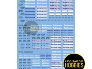 Williams 1994-97 Rothm Tabaco (Colección F1 Salvat) Escala 1/43 AeroCalcas 43F1-07