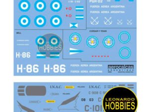 Sabre F-86 F-40 / Skyhawk A4 AR / Hughes 500 / Bell / Corsair y Texan Escala 1/48 AeroCalcas 48902
