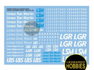 Accesorios, AeroCalcas, Calcas Argentinas, Calcomanías al Agua, Calcomanías Argentinas, Calcos, Calcos para modelismo, Plastimodelismo, Ferromodelismo, Calcas de Trenes, Escala 1:87