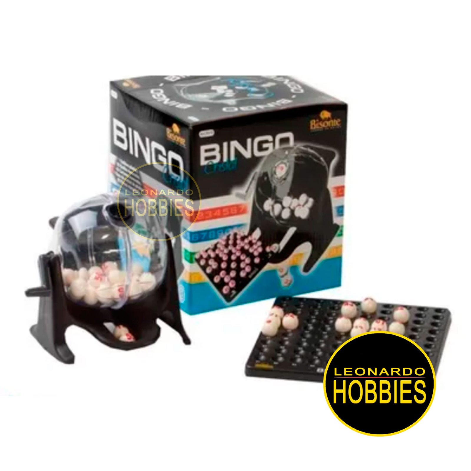 Bingo de 90 bolillas con bolillero cristal Bisonte 9919
