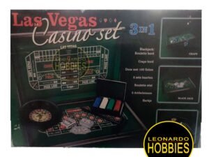 Set de Casino Premium 3 en 1 c/Ruleta y Blackjack Bisonte 111624