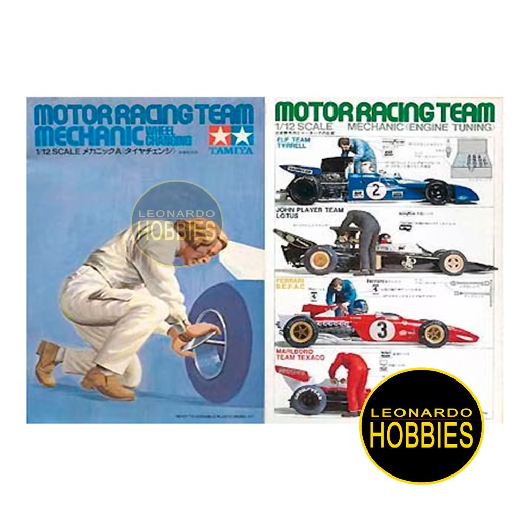 Tamiya Racing Team Set Motor Racing Team Mechanic (wheel changing) Escala 1/12 Tamiya 12502 ...