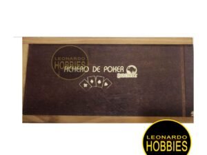 Fichero de Póker 125 Fichas s/Enumerar en Caja Madera Bisonte