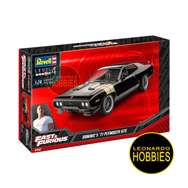 Fast & Furious Dominic's '71 Plymouth GTX Escala 1:24 Revell 7692