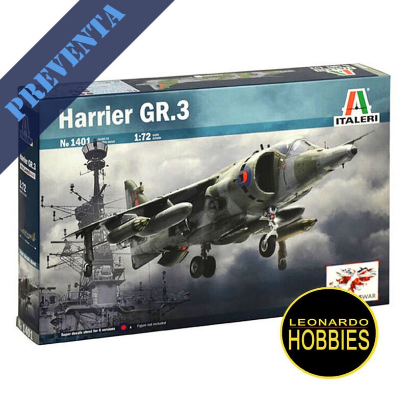 Harrier GR.3 Malvinas Escala 1/72 Italeri 1401
