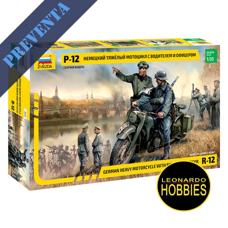 German R-12 Heavy Motorcycle Escala 1/35 Zvezda 3632