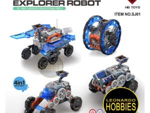 Set 4 en 1 (Azul) - Robot para Armar con Radio Control - Batería HTC0SJ01