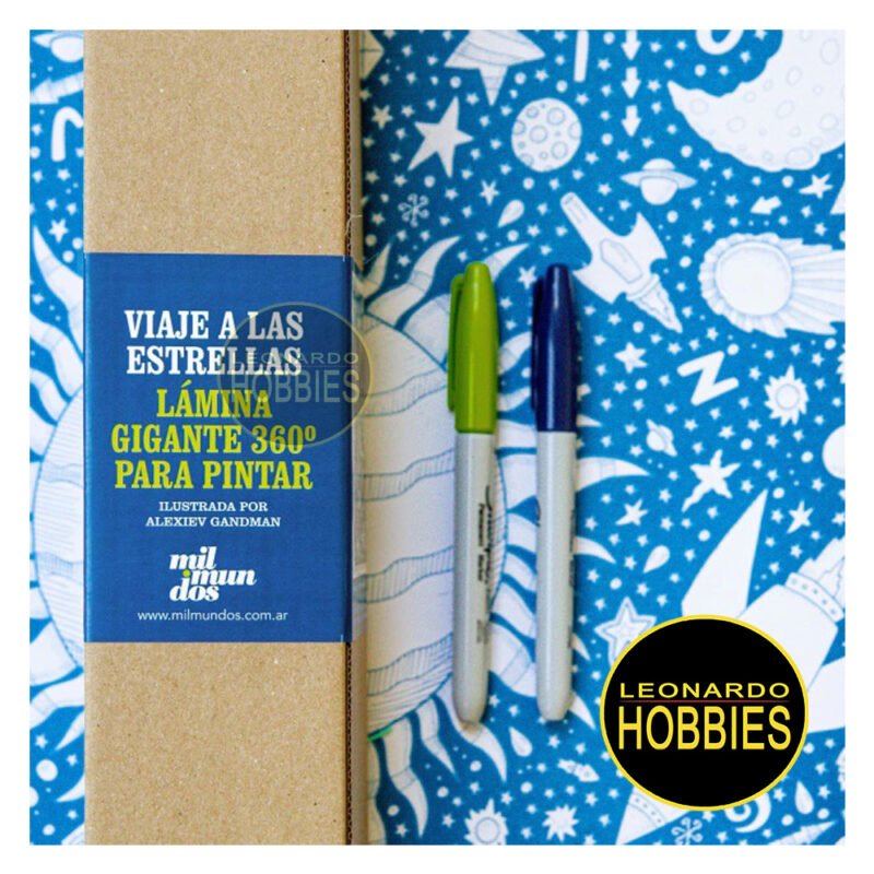 Viaje a las Estrellas - Lámina Gigante 360° para pintar Mil Mundos LG-008