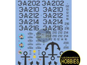 Accesorios, Calcas Argentinas, Calcas para aeromodelos, Calcas para Aviones, Calcas para Barcos, Calcomanías al Agua, Calcomanías Argentinas, Calcos, Calcos para modelismo, Escala 1:100, Escala 1:48, Escala 1:72, Plastimodelismo, Aerocalcas Calcas Leonardo Hobbies