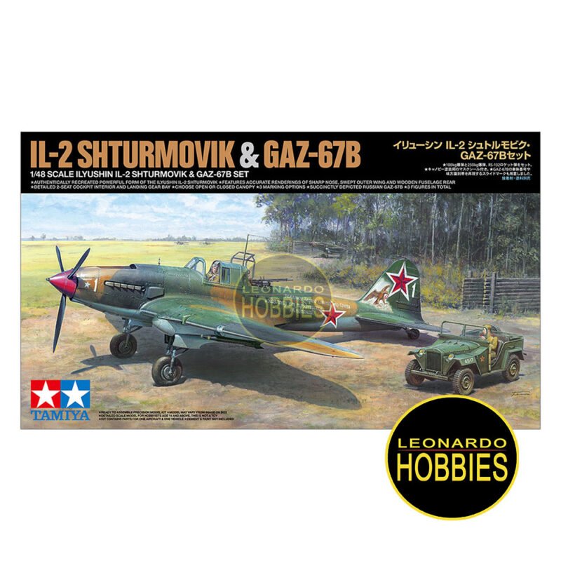 Ilyushin IL-2 Shturmovik & Gaz-67B Set Escala 1/48 Tamiya 25212