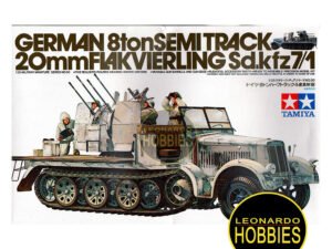 German 20mm Flakvierling Sd.Kfz. 7/1 Escala 1/35 Tamiya 35050