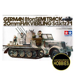 German 20mm Flakvierling Sd.Kfz. 7/1 Escala 1/35 Tamiya 35050