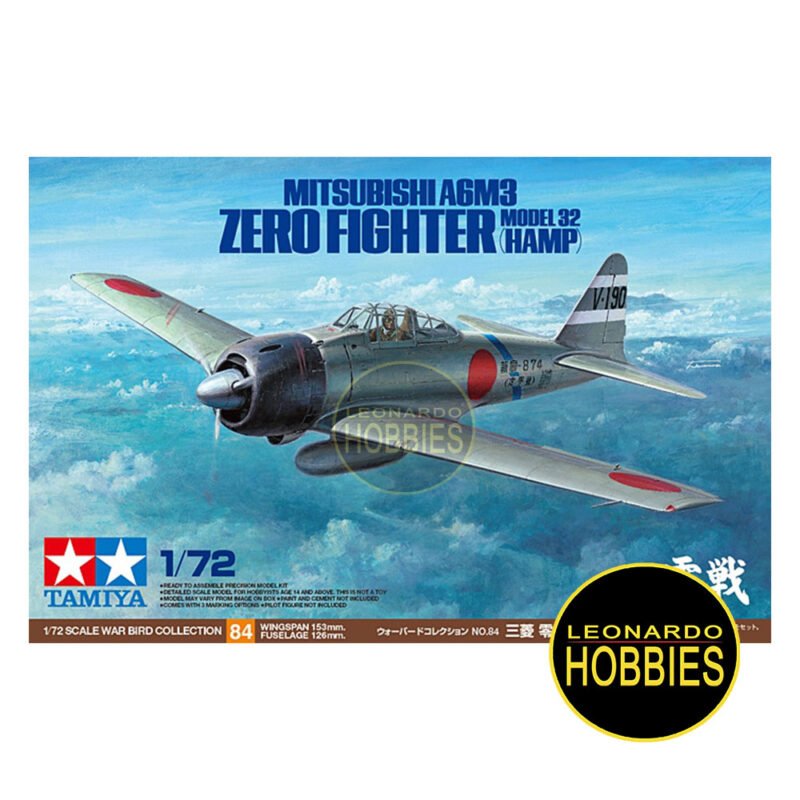 A6M3 Zero Model 32 (Hamp) Escala 1/72 Tamiya 60784
