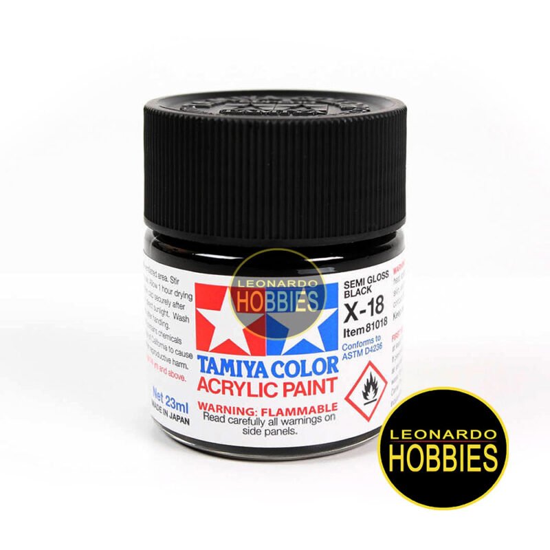 Negro Semi Brillante Tamiya X18 23 ml 81018