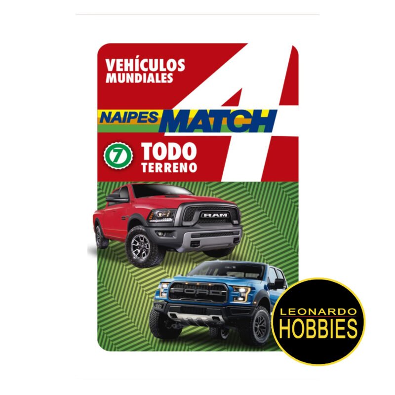 Cartas Autos - Todo Terreno Match 4 Original NOVEDAD!