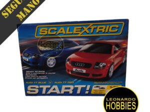 Audi TT Red & Blue Pista de Autos Escala 1/32 Scalextric Start! C-2007 (LEER DESCRIPCIÓN)