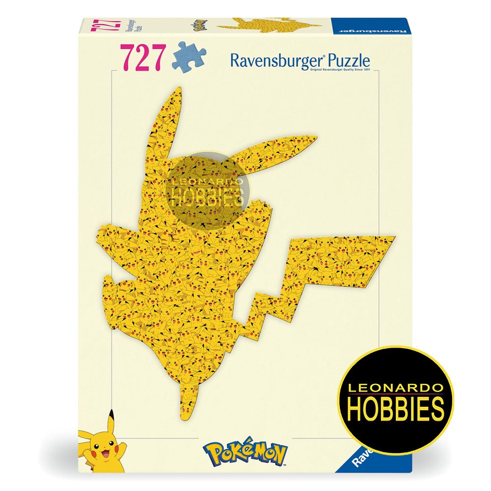 Silueta de Pikachu, Pokémon 727 Piezas Ravensburger 12001212 NOVEDAD!