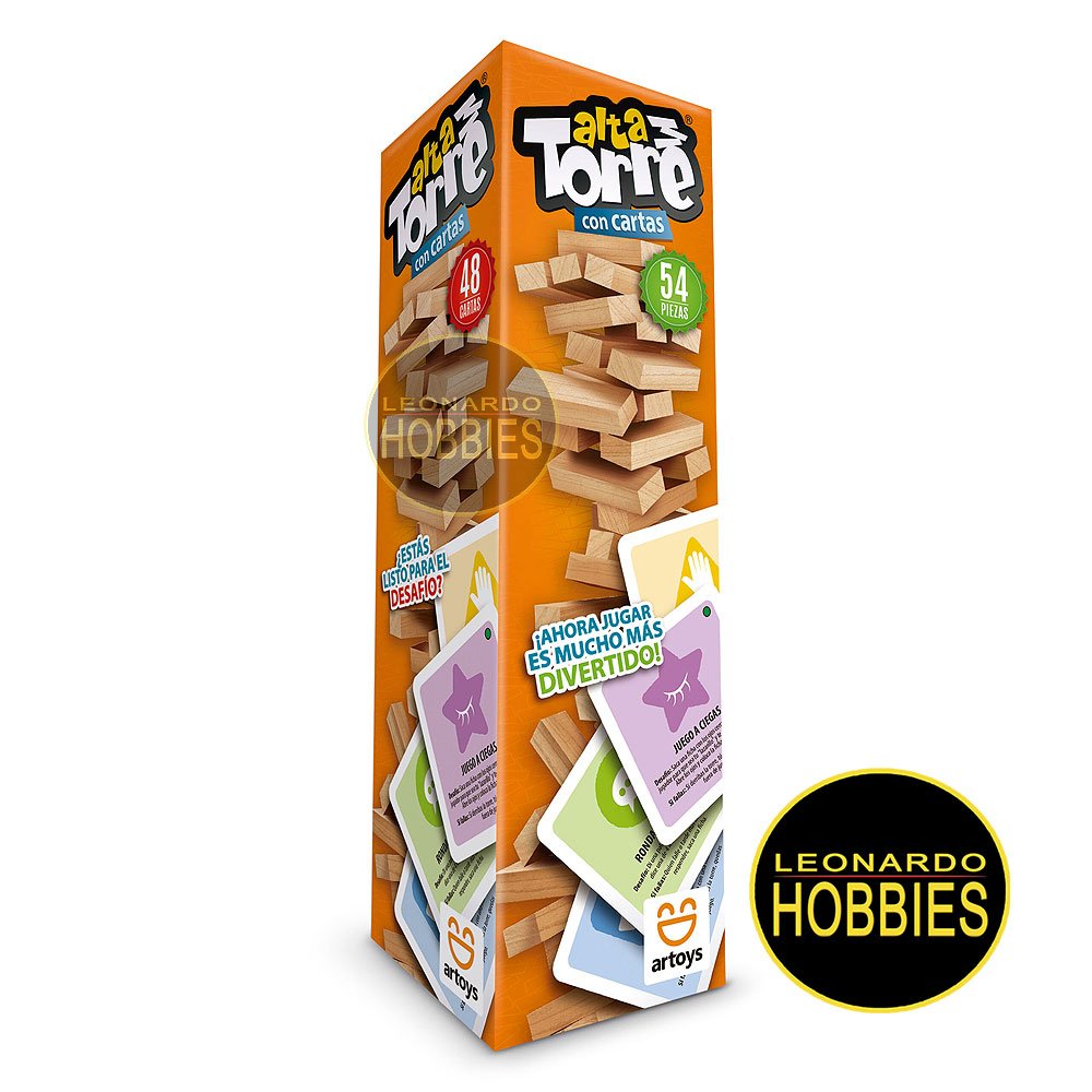 Jenga Alta Torre con Cartas Colección Party Games Artoys 122